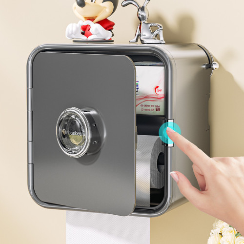 衛生間紙巾盒厠所免打孔壁掛防水抽紙盒創意輕奢高級感卷紙置物架 衛生間紙巾盒厠所免打孔壁掛防水抽紙盒創意輕奢高級感卷紙置物架