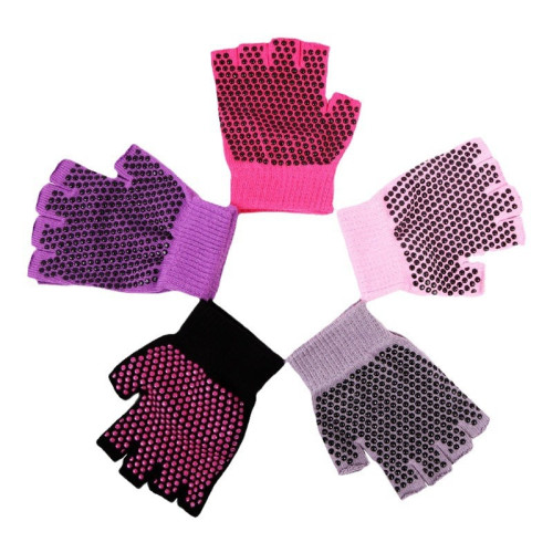 半指手套防滑點膠棉質瑜珈手套空中瑜珈訓練耐磨透氣騎行健身手套 半指手套防滑點膠棉質瑜珈手套空中瑜珈訓練耐磨透氣騎行健身手套