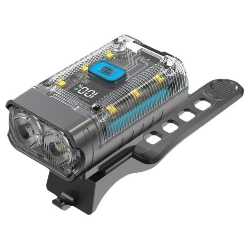 2024新款自行車雙T6遠近光前燈帶數字顯示360°可旋轉騎行氛圍燈 2024新款自行車雙T6遠近光前燈帶數字顯示360°可旋轉騎行氛圍燈