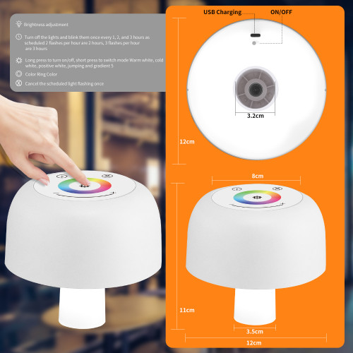 簡約蘑菇酒瓶燈可移動創意充電燈酒吧餐廳氛圍燈可用酒瓶塞 簡約蘑菇酒瓶燈可移動創意充電燈酒吧餐廳氛圍燈可用酒瓶塞