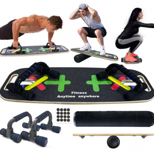 木質平衡板家用健身健腹板瑜珈運動俯臥撐板運動健身訓練器材室內 木質平衡板家用健身健腹板瑜珈運動俯臥撐板運動健身訓練器材室內