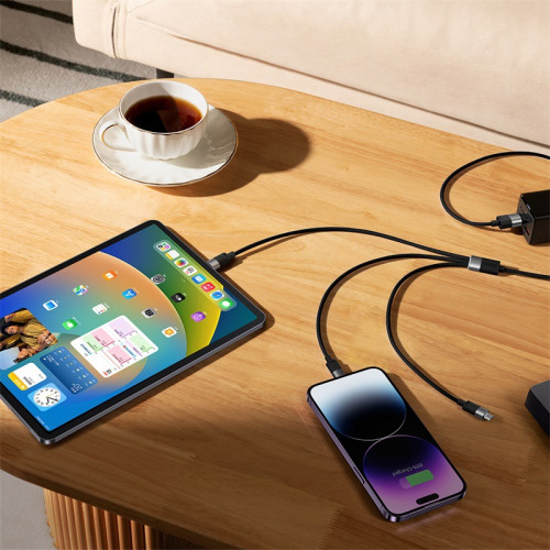 星速三合一數據線快充充電線一拖三多功能三頭type-c快充線 星速三合一數據線快充充電線一拖三多功能三頭type-c快充線