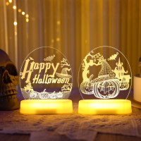 嚴選happy halloween南瓜led彩燈擺件萬聖節氛圍裝飾布置小夜燈