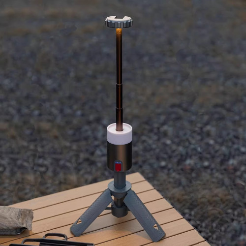 新款可攜式露營燈多功能戶外鋁合金可伸縮支架長續航氛圍燈工作