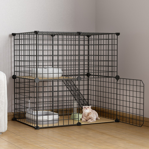貓咪籠子屋捨家用室內兔子別墅大空間三層寵物可放貓砂盆狗窩房子 貓咪籠子屋捨家用室內兔子別墅大空間三層寵物可放貓砂盆狗窩房子