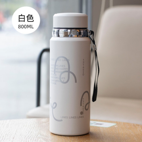 大容量背帶運動保溫杯子可攜式隨行雙飲旅行喝水保溫杯杯學生大肚壺 大容量背帶運動保溫杯子可攜式隨行雙飲旅行喝水保溫杯杯學生大肚壺