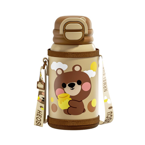 兒童保溫杯男女吸管雙飲水杯子316L嬰幼兒園小學生上學水壺套飲具 兒童保溫杯男女吸管雙飲水杯子316L嬰幼兒園小學生上學水壺套飲具
