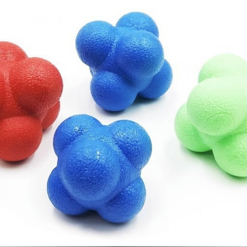 大號高難度橡膠反應訓練球六角敏捷變向球敏捷速度多向反彈變向球 大號高難度橡膠反應訓練球六角敏捷變向球敏捷速度多向反彈變向球