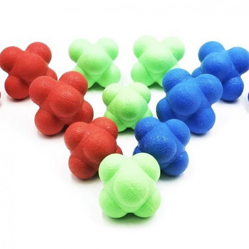 大號高難度橡膠反應訓練球六角敏捷變向球敏捷速度多向反彈變向球 大號高難度橡膠反應訓練球六角敏捷變向球敏捷速度多向反彈變向球