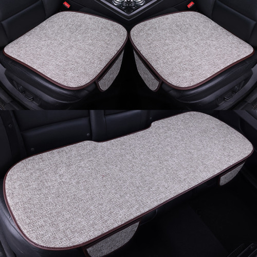 汽車坐墊夏季涼墊四季通用亞麻汽車座套三件套整車坐墊 汽車坐墊夏季涼墊四季通用亞麻汽車座套三件套整車坐墊