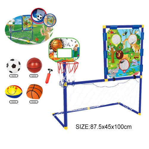 兒童三合一籃球架足球門沙包架飛盤投擲遊戯飛碟親子戶外運動玩具 兒童三合一籃球架足球門沙包架飛盤投擲遊戯飛碟親子戶外運動玩具