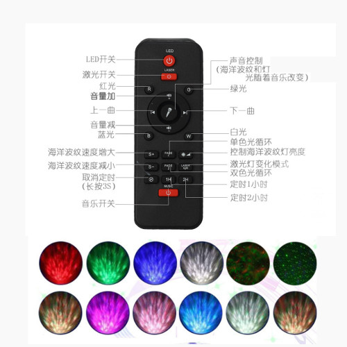 聚寶盆滿天星星空雷射水波紋投影燈藍牙舞台燈臥室氛圍小夜燈 聚寶盆滿天星星空雷射水波紋投影燈藍牙舞台燈臥室氛圍小夜燈