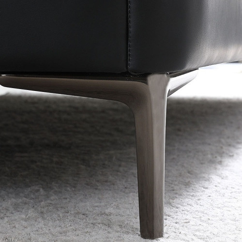 黑色真皮床意式極簡雙人主臥大床1.8m輕奢軟包頭層牛皮床彿山家具 黑色真皮床意式極簡雙人主臥大床1.8m輕奢軟包頭層牛皮床彿山家具