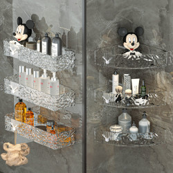 浴室置物架衛生間免打孔厠所洗手間洗手台牆上三角壁掛式收納架子