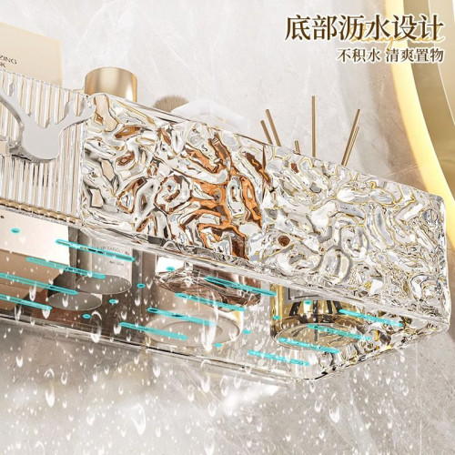 浴室置物架衛生間免打孔厠所洗手間洗手台牆上三角壁掛式收納架子 浴室置物架衛生間免打孔厠所洗手間洗手台牆上三角壁掛式收納架子