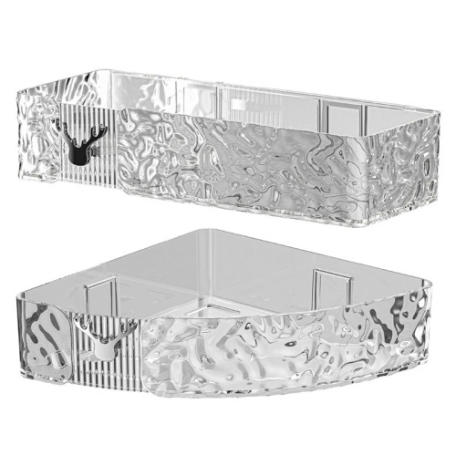 浴室置物架衛生間免打孔厠所洗手間洗手台牆上三角壁掛式收納架子 浴室置物架衛生間免打孔厠所洗手間洗手台牆上三角壁掛式收納架子