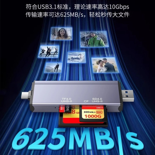USB3.0電腦typec手機內存卡讀卡器CF卡相機SD儲存卡TF多功能TypeC