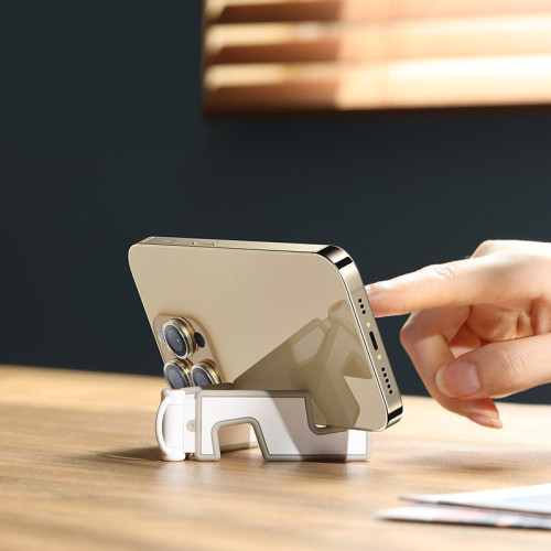 手機支架桌面創意懶人折曡小巧可攜式通用支撐架超薄多功能散熱