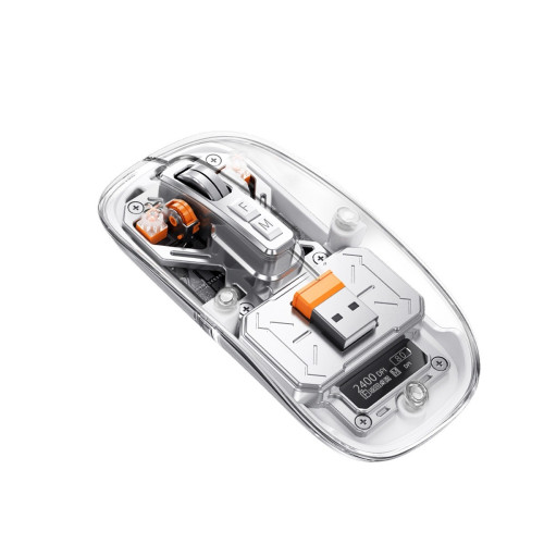 爆款M135智能屏顯透明合金滑鼠無線藍牙三模DIY商務禮品滑鼠 爆款M135智能屏顯透明合金滑鼠無線藍牙三模DIY商務禮品滑鼠