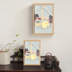 相框畫燈光畫小夜燈 led擺件裝飾壁畫燈客廳臥室觸控光影