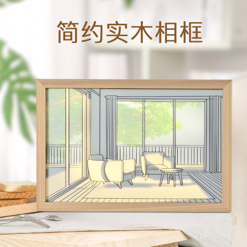 相框畫燈光畫小夜燈 led擺件裝飾壁畫燈客廳臥室觸控光影 相框畫燈光畫小夜燈 led擺件裝飾壁畫燈客廳臥室觸控光影