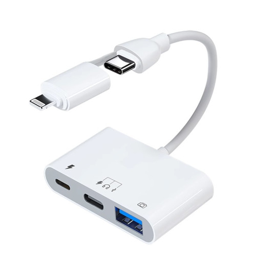 移動硬盤連接線適用蘋果otg轉接頭lightning轉typec機械u盤轉換器 移動硬盤連接線適用蘋果otg轉接頭lightning轉typec機械u盤轉換器