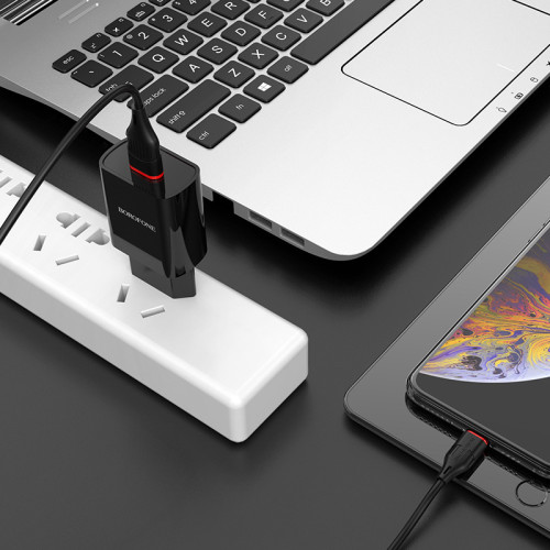 Borofone BA20A銳越單口充電器 適用蘋果手機歐規通用充電頭套裝 Borofone BA20A銳越單口充電器 適用蘋果手機歐規通用充電頭套裝