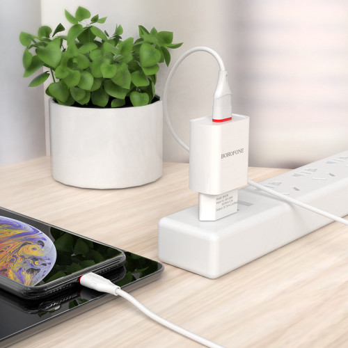 Borofone BA20A銳越單口充電器 適用蘋果手機歐規通用充電頭套裝 Borofone BA20A銳越單口充電器 適用蘋果手機歐規通用充電頭套裝