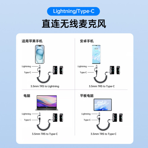 二合一車用音頻線3.5mm轉接頭TC接口圓孔AUX彈簧適用蘋果安卓機 二合一車用音頻線3.5mm轉接頭TC接口圓孔AUX彈簧適用蘋果安卓機