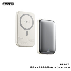 remax新款3C認証10000安培磁吸無線充電寶15W行動電源手機禮品