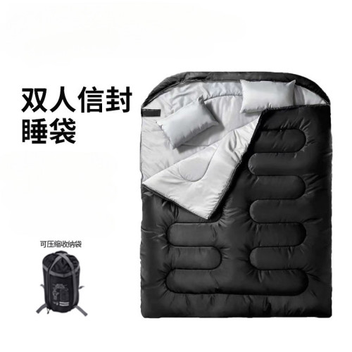 雙人睡袋成人戶外加厚防水防寒情侶可拆分兩用保暖秋冬季露營睡袋