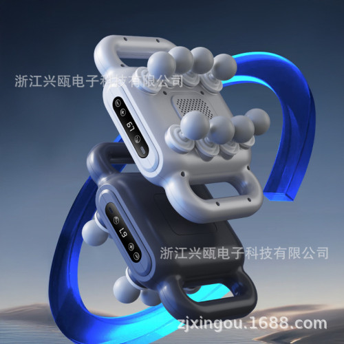 8頭液晶筋膜槍熱敷按摩器深層擊打全身肌肉放松腰背部按摩儀 8頭液晶筋膜槍熱敷按摩器深層擊打全身肌肉放松腰背部按摩儀