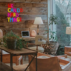 英文字母霓虹燈臥室教室裝飾燈牌WECANDOTHINGS可調光多色可調光