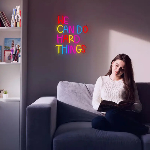 英文字母霓虹燈臥室教室裝飾燈牌WECANDOTHINGS可調光多色可調光 英文字母霓虹燈臥室教室裝飾燈牌WECANDOTHINGS可調光多色可調光