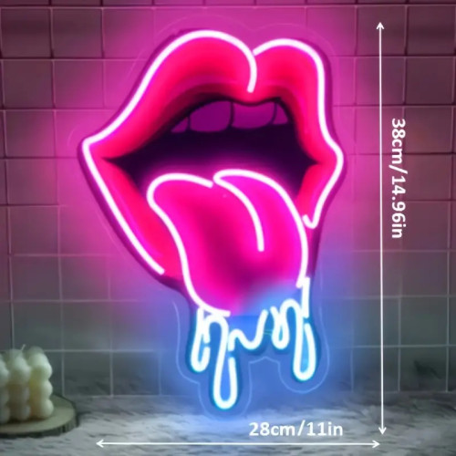 嘴巴伸舌頭uv霓虹燈臥室酒吧裝飾燈牌led霓虹燈造型 嘴巴伸舌頭uv霓虹燈臥室酒吧裝飾燈牌led霓虹燈造型