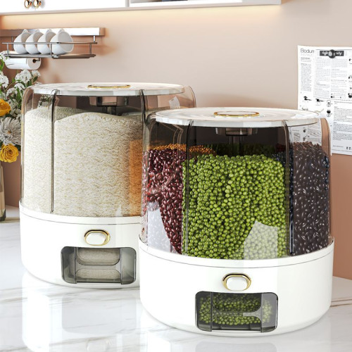 五穀雜糧分格米桶家用食品級密封罐收納盒防蟲防潮米缸箱儲存容器 五穀雜糧分格米桶家用食品級密封罐收納盒防蟲防潮米缸箱儲存容器
