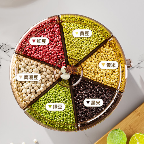 五穀雜糧分格米桶家用食品級密封罐收納盒防蟲防潮米缸箱儲存容器 五穀雜糧分格米桶家用食品級密封罐收納盒防蟲防潮米缸箱儲存容器