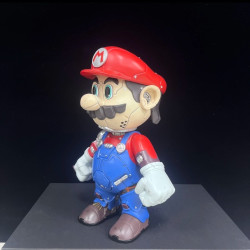 大號馬裡奧樹脂雕像商場櫥窗店鋪門店uv彩白彩創意彩色辦公工藝