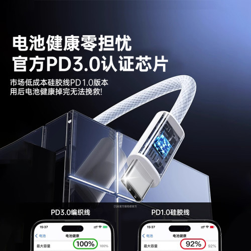 適用蘋果16手機充電線PD蘋果15快充線type-c馬卡龍編織快充數據線