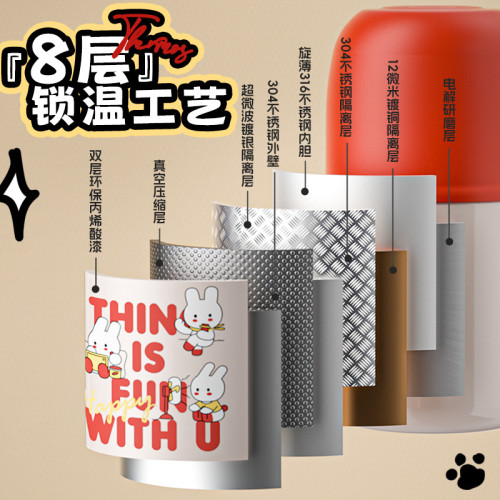 保溫杯兒童食品級316不鏽鋼高顔值女生可攜式可愛小學生吸管水杯子 保溫杯兒童食品級316不鏽鋼高顔值女生可攜式可愛小學生吸管水杯子