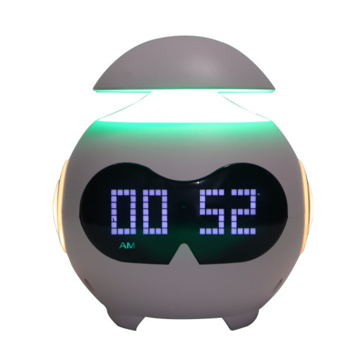 LED兒童臥室小夜燈 表情時鍾 閙鍾 藍牙音樂播放器  氛圍燈