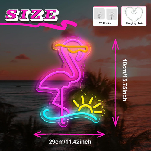 LED霓虹燈牌火烈鳥造型裝飾燈牌房間客廳臥室背景氛圍燈 LED霓虹燈牌火烈鳥造型裝飾燈牌房間客廳臥室背景氛圍燈