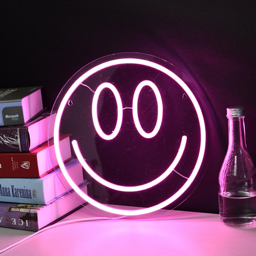 LED表情笑臉PC材質燈牌 氛圍裝飾 房間 客廳掛件 LED表情笑臉PC材質燈牌 氛圍裝飾 房間 客廳掛件