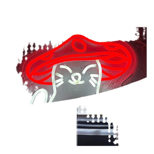 LED帽子霓虹貓燈牌房間客廳裝飾燈牌戶外露營發光酒吧場景裝飾 LED帽子霓虹貓燈牌房間客廳裝飾燈牌戶外露營發光酒吧場景裝飾