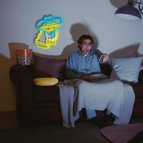 LED牛仔貓霓虹燈牌房間臥室裝飾燈牌室外裝飾露營燈牌 LED牛仔貓霓虹燈牌房間臥室裝飾燈牌室外裝飾露營燈牌