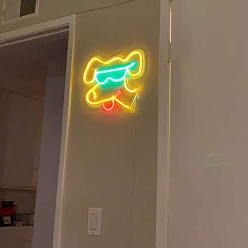 LED狗頭發光髮亮燈牌 亞克力透光燈牌 裝飾場景氛圍小狗燈牌 LED狗頭發光髮亮燈牌 亞克力透光燈牌 裝飾場景氛圍小狗燈牌