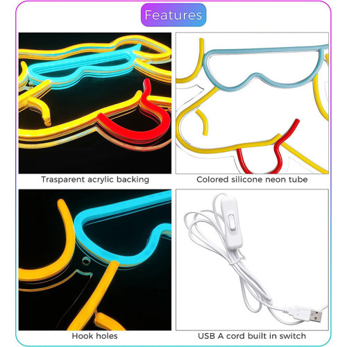 LED狗頭發光髮亮燈牌 亞克力透光燈牌 裝飾場景氛圍小狗燈牌 LED狗頭發光髮亮燈牌 亞克力透光燈牌 裝飾場景氛圍小狗燈牌