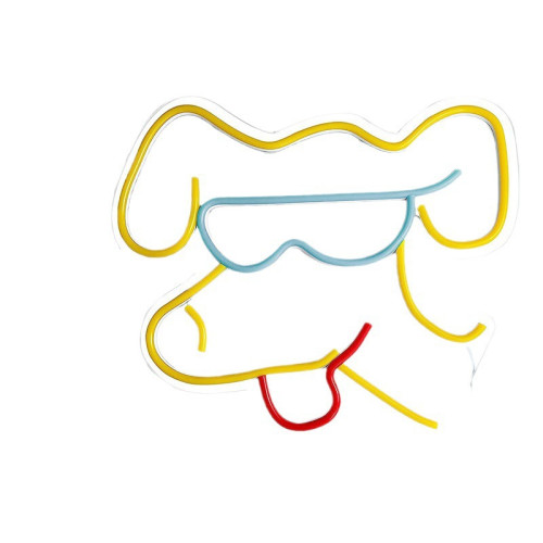 LED狗頭發光髮亮燈牌 亞克力透光燈牌 裝飾場景氛圍小狗燈牌 LED狗頭發光髮亮燈牌 亞克力透光燈牌 裝飾場景氛圍小狗燈牌