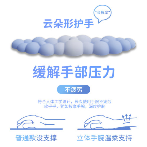 前行者雲朵護腕滑鼠墊鍵盤手托矽膠護手腕女生高顔值辦公墊子