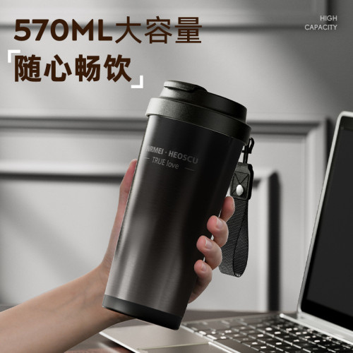 咖啡杯保溫杯大容量男女生高級感輕奢高顔值2024新款可攜式水杯子 咖啡杯保溫杯大容量男女生高級感輕奢高顔值2024新款可攜式水杯子
